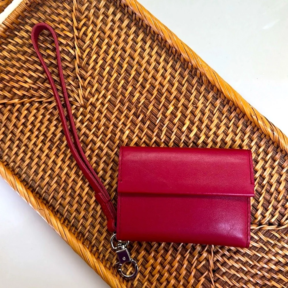 Madewell Red Leather Wristlet
